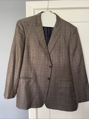John W. Nordstrom Brown Plaid Sport Coat